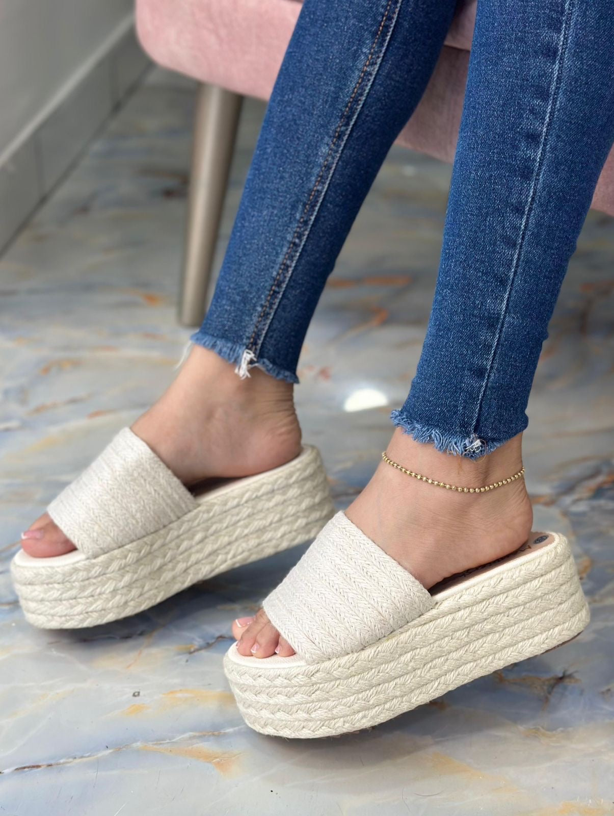 Plataforma yute blanco Rf 280