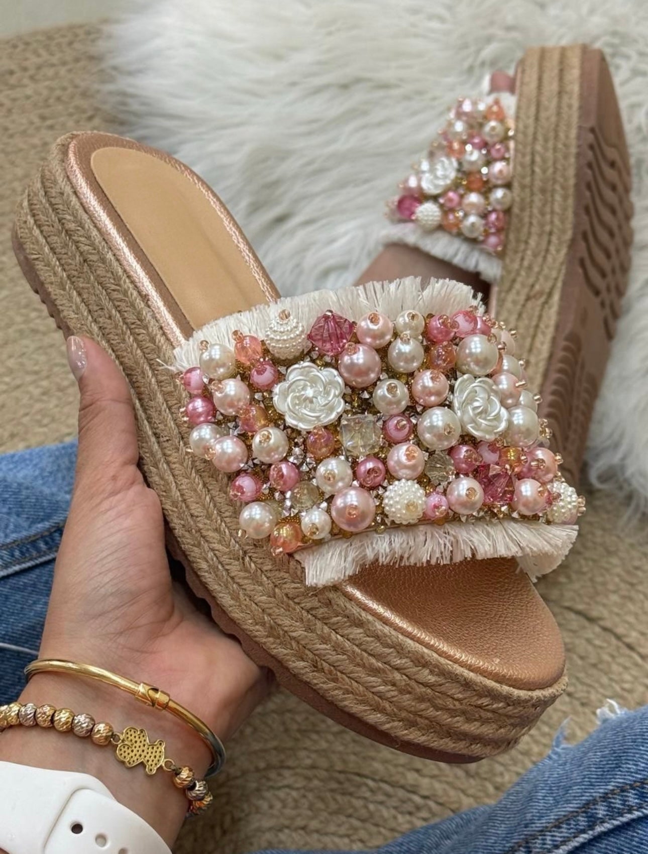 Sueca perlas Rf 891 rosa